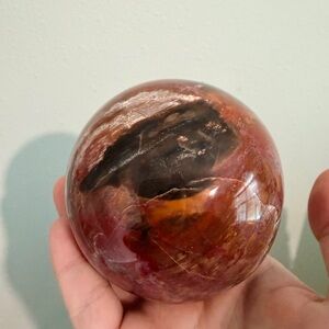 Petrified Wood Crystal Sphere